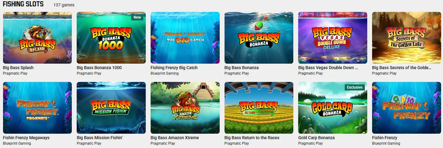 emplacements de pêche au Unibet France