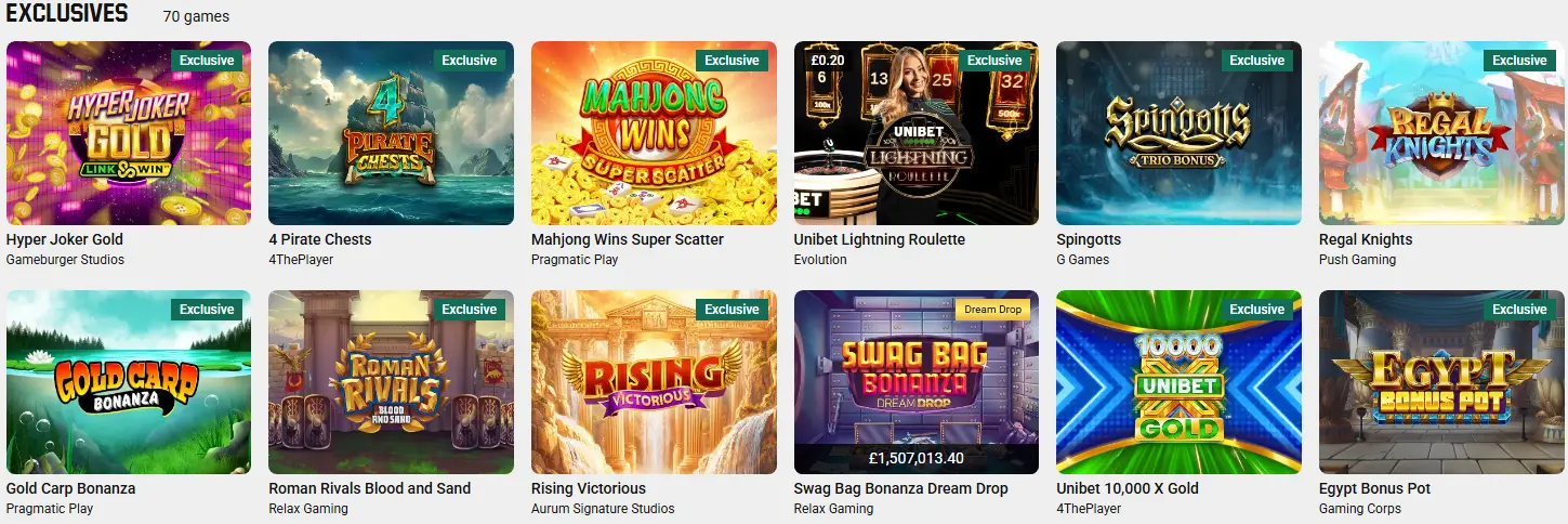 casino originaux au Unibet France