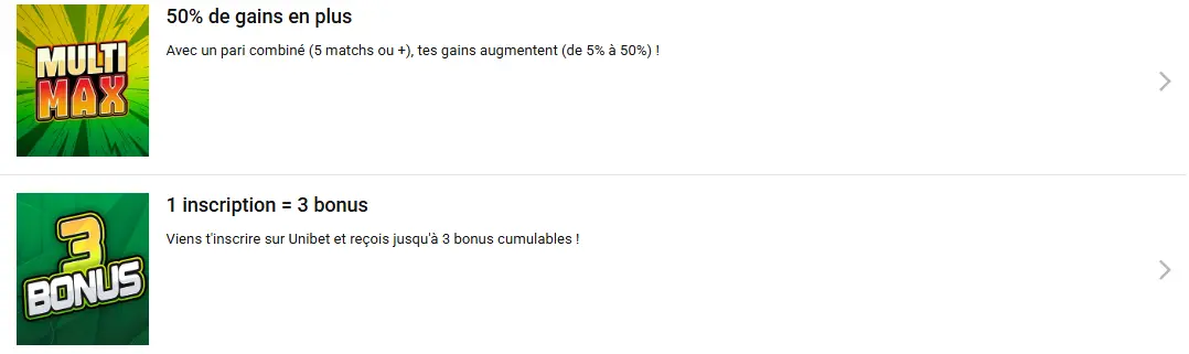 50% de gains en plus au Unibet france